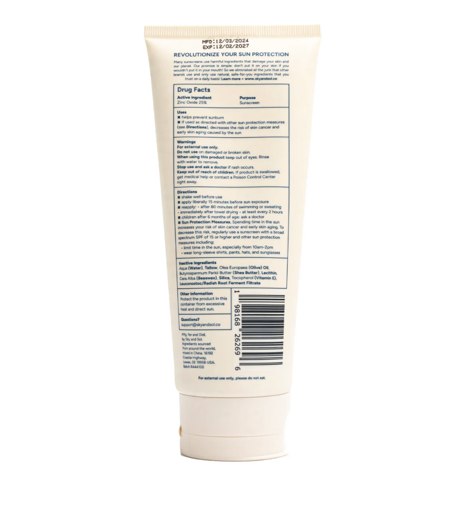 Body Sunscreen SPF 50