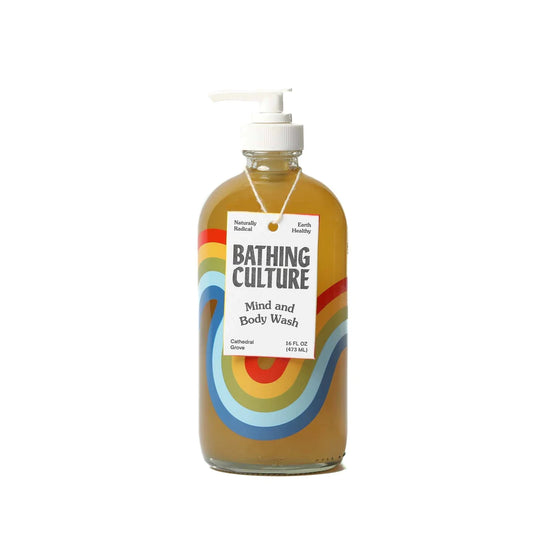 Mind and Body Wash Glass Refillable Bottle