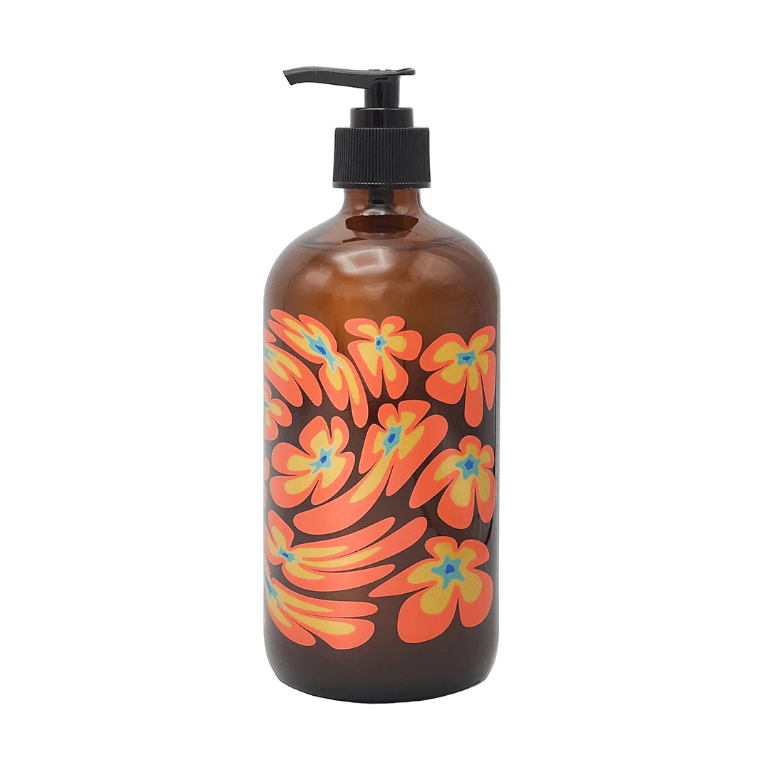 Mind and Body Wash Glass Refillable Bottle
